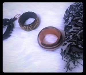 Scarf, 2 bracelets and belt bundle!
